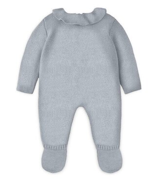 Miniland Miniland - Poppen pyjama gebreid in grijsblauw