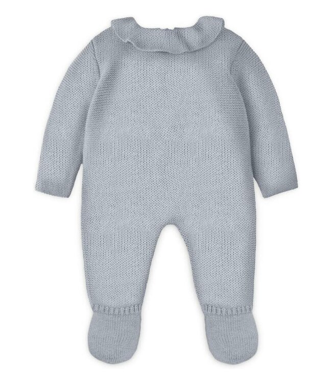 Miniland Miniland - Poppen pyjama gebreid in grijsblauw