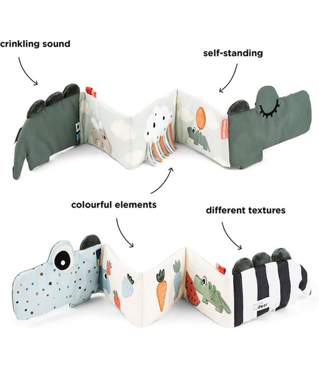 Done by Deer - Fold-out soft book Croco Green