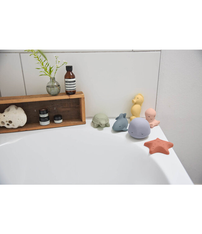 Lassig - Bath toy natural rubber octopus