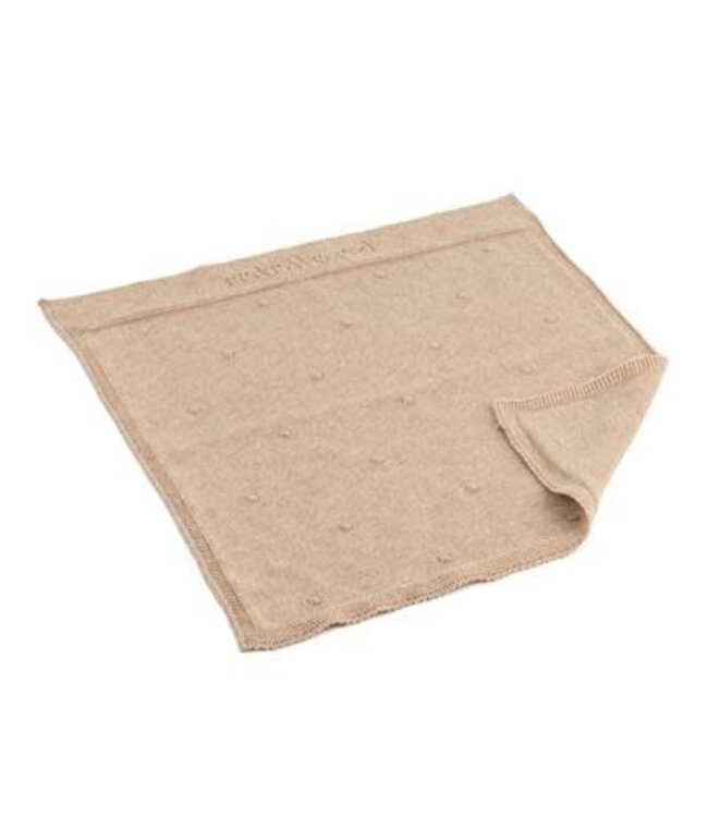 Miniland - dekentje gebreid terra 20x20 cm