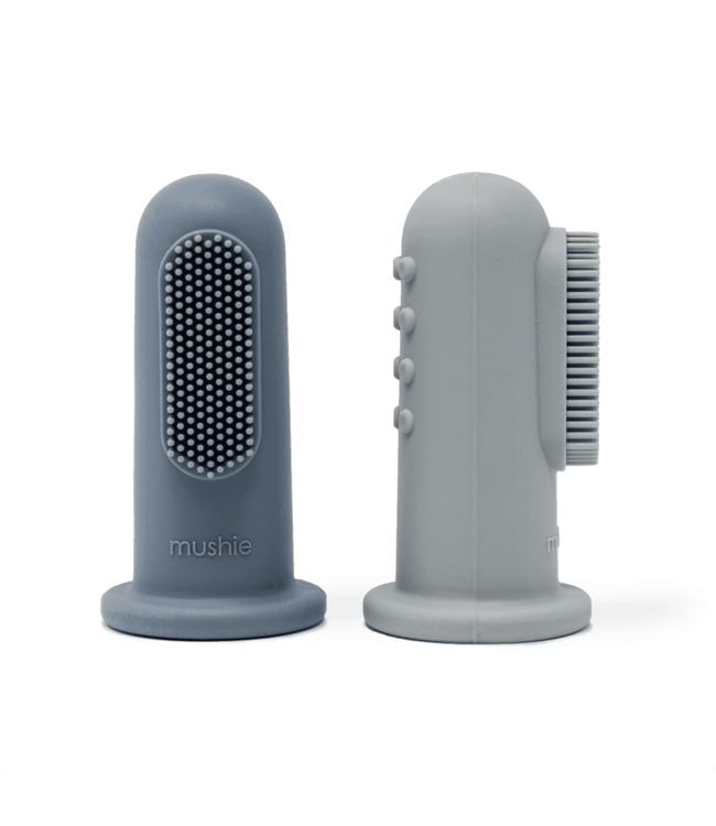 Mushie - Vinger tandenborstel - Tradewinds + Stone