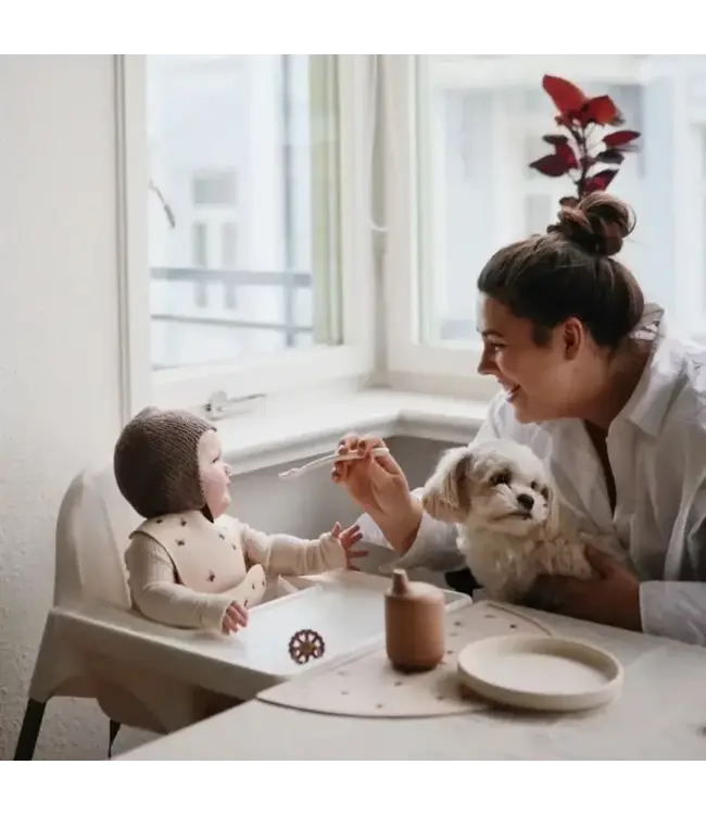 Mushie - Siliconen bord - Ivory