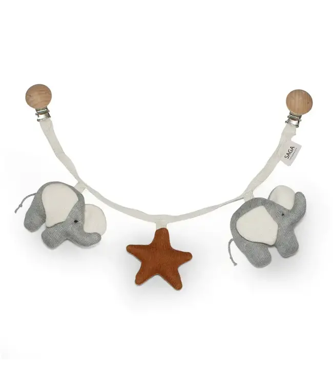 SAGA - PRAM CHAIN - ELEPHANT - Grey Almond
