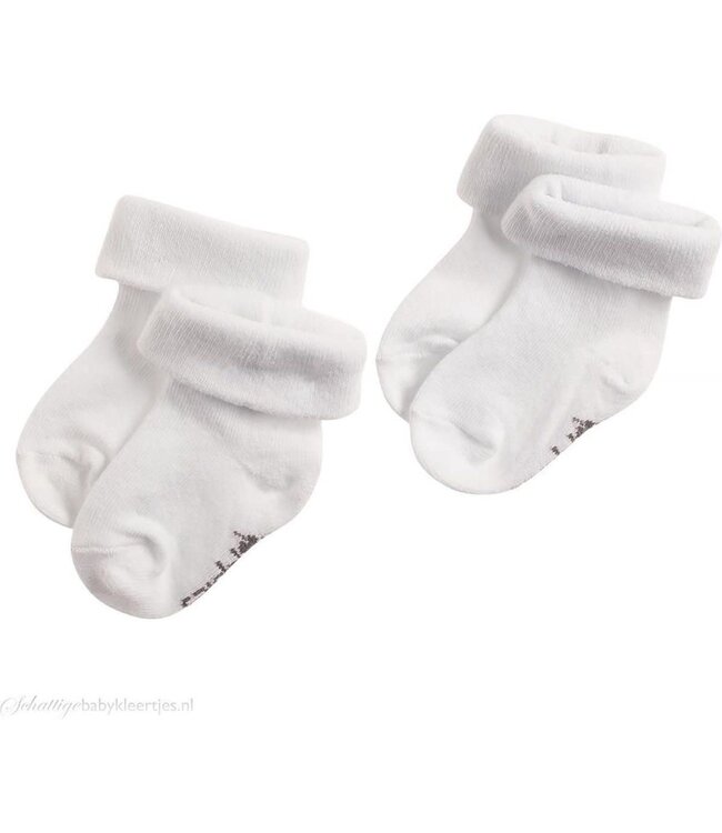Noppies - socks 2-pack beef white