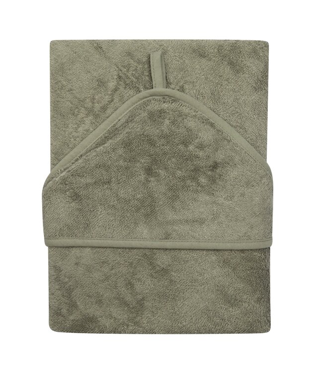 Timboo - HOODED TOWEL (74x74cm) - WHISPER GREEN