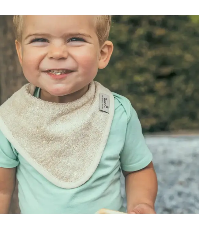 Timboo - BANDANA BIB DOUBLED 36x20cm - FROSTED ALMOND