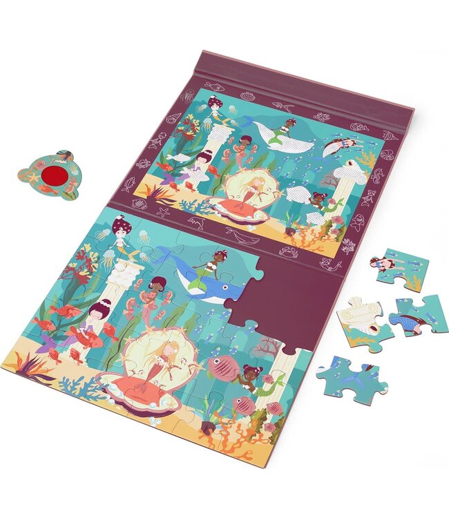 Scratch - Puzzel Magnetisch: Magnetisch Puzzelboek To Go - Zeemeerminnen, Met 2 Magnetische Puzzels Van 20 Stuks, 3+