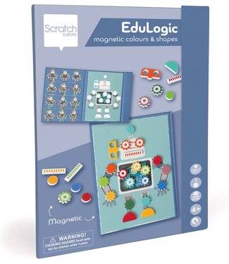 Scratch Scratch EduLogic Book: Colours&Shapes/ROBOT 18,2x25,6x1,3cm (gesloten), 51,5x25,6x1cm (open), magnetisch, 4+