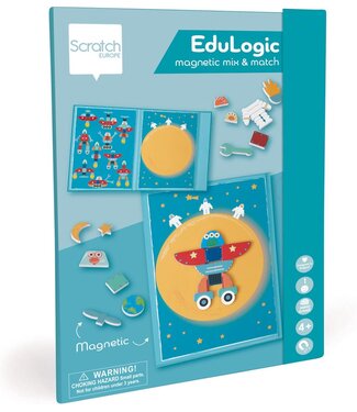 Scratch Scratch EduLogic Book: Mix&Match/RUIMTE AVONTUUR 18,2x25,6x1,3cm (gesloten), 51,5x25,6x1cm (open), magnetisch, 4+