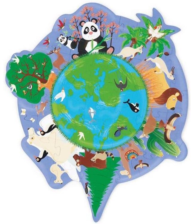 Scratch Compact Puzzel 45pcs: CONTOUR PUZZEL/WERELD