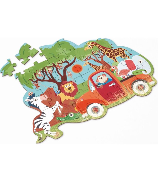 Scratch Puzzel 60pcs: CONTOUR PUZZEL/SAFARI