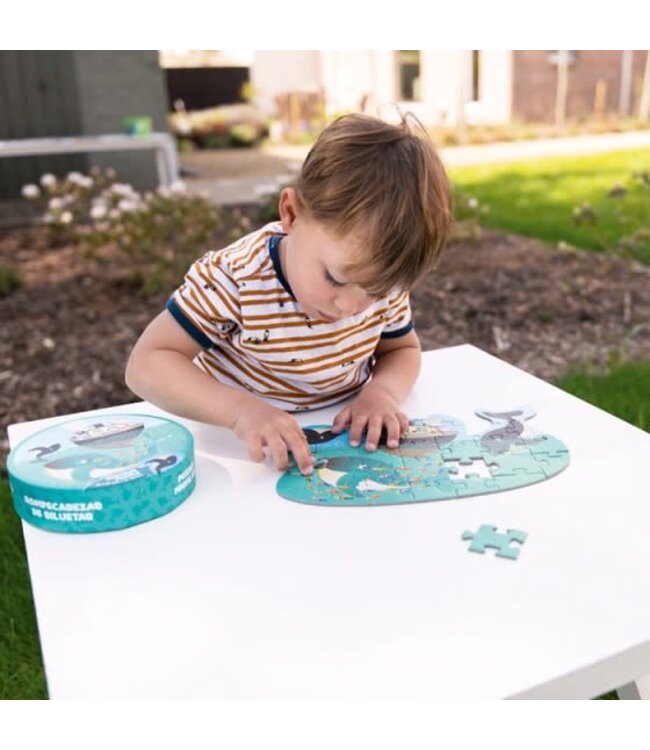 Scratch - Compact Puzzel 31Pcs: Contour Puzzel/Walvissen