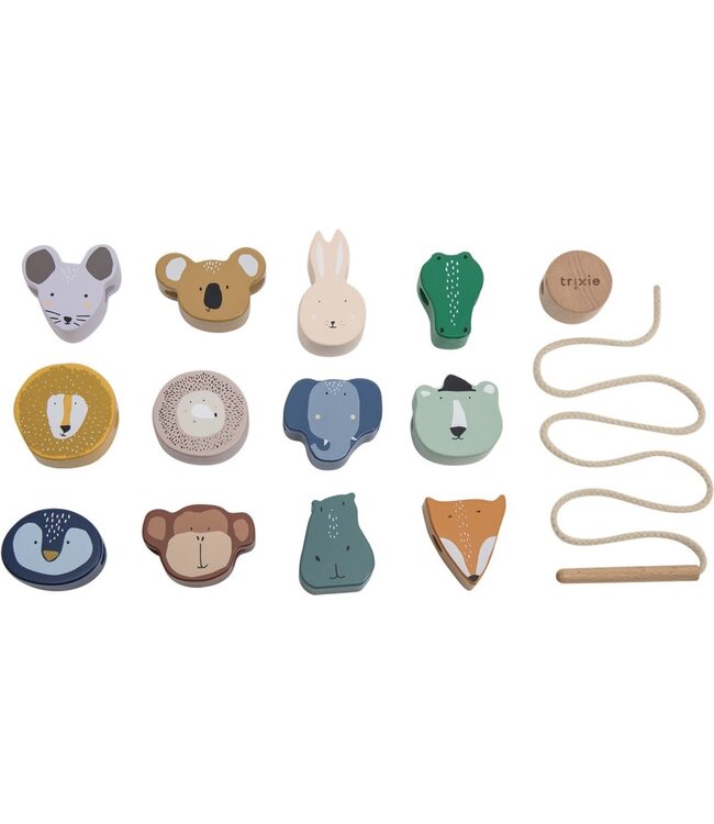 Trixie - 36-805  Wooden animal lacing beads