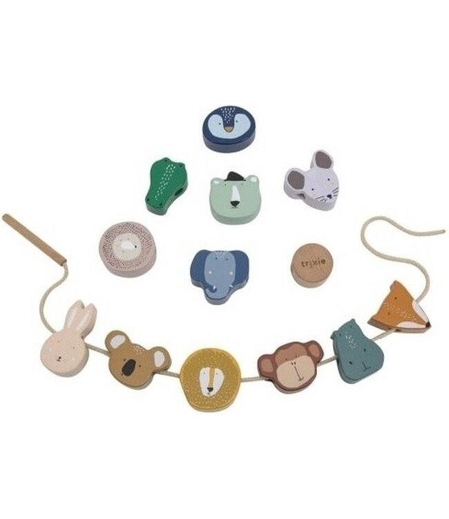 Trixie - 36-805  Wooden animal lacing beads