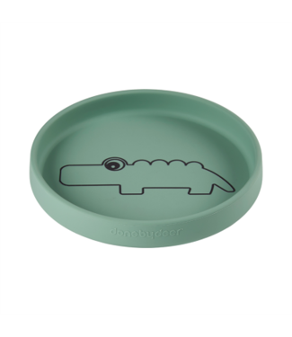 Done by deer Done by Deer - Silicone plate, Croco, Green (per 4 pcs)