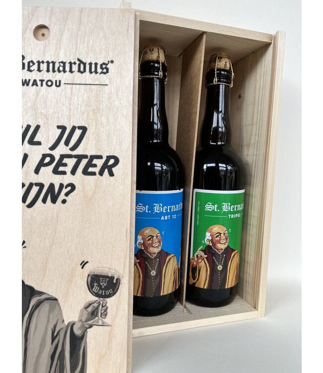 St.Bernardus - Wil jij mijn peter zijn, houten kist Abt12 & Tripel