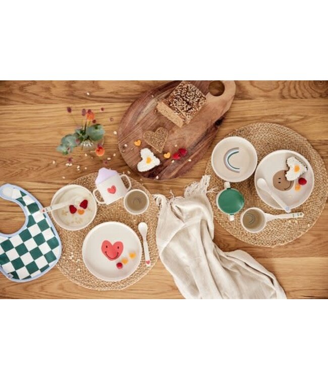 Lassig - Dish Set PP/Cellulose Happy Rascals Heart lavender