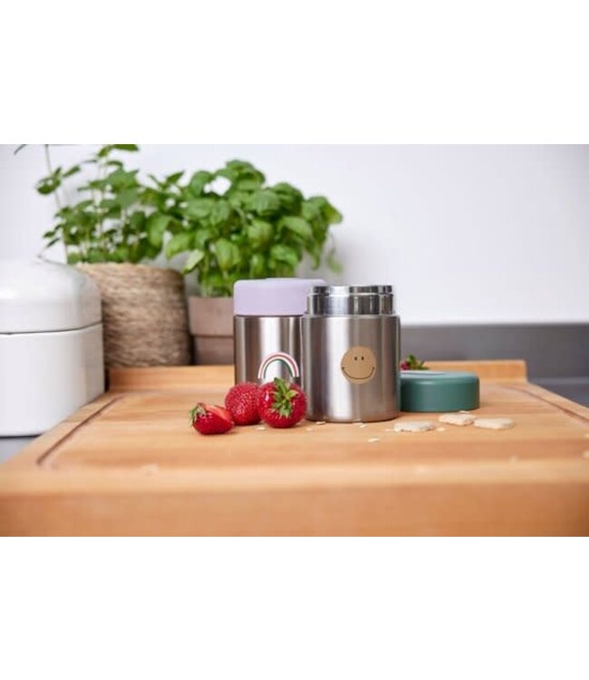 Lassig - Food Jar Happy Rascals Smile green