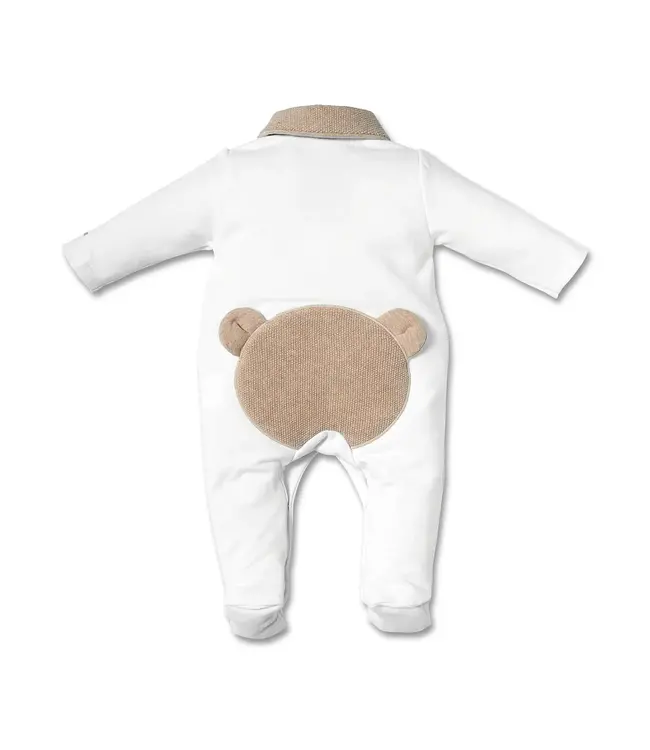 My First collection - Rompersuit First teddy white/beige