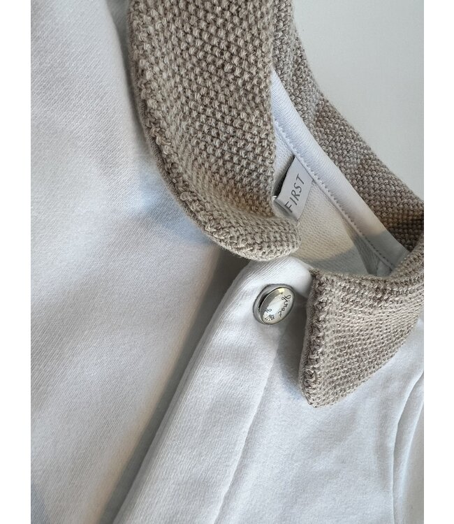 My First collection - Rompersuit First teddy white/beige