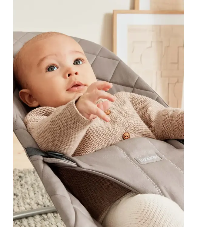 BabyBjorn - Bouncer bliss woven classic quilt - Sand grey