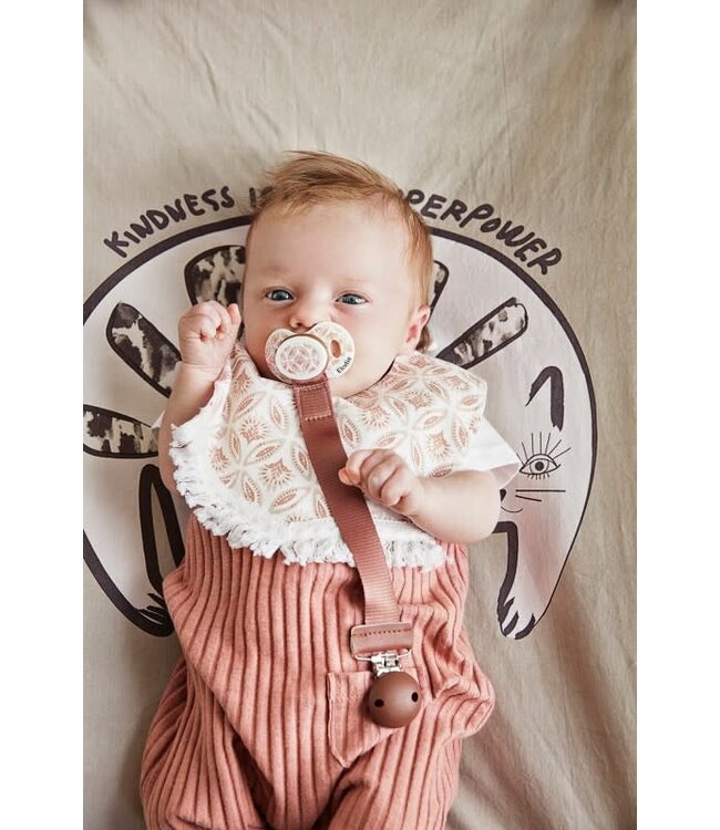 Elodie - Fopspeenketting Hout Burned Clay