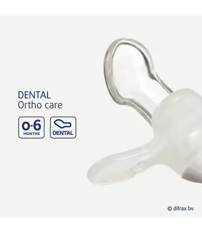 Difrax - Fopspeen dental 0-6M uni pure Pink Blossom