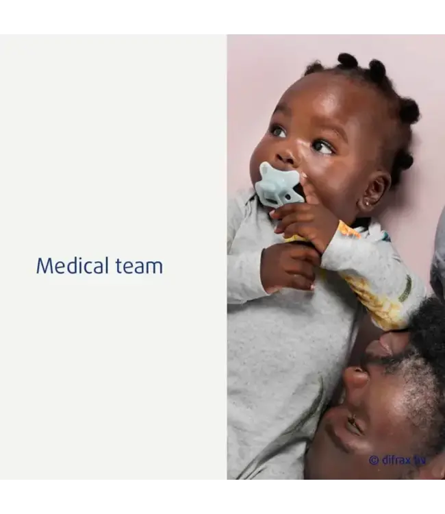 Difrax - Fopspeen dental 6+ M Uni pure Rose blossom