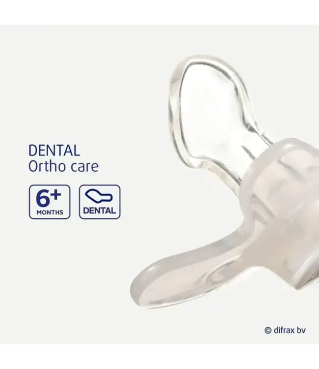 Difrax - Fopspeen dental 6+ M Uni pure Rose blossom