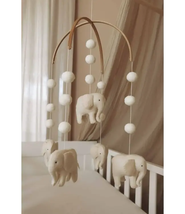Little Loua - Handmade Elephants baby mobile
