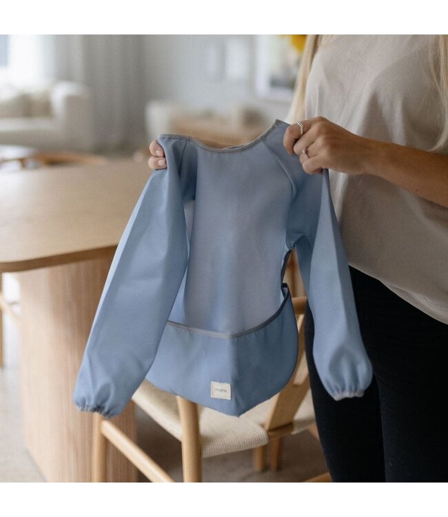 Mushie - Long sleeve bib Tradewinds