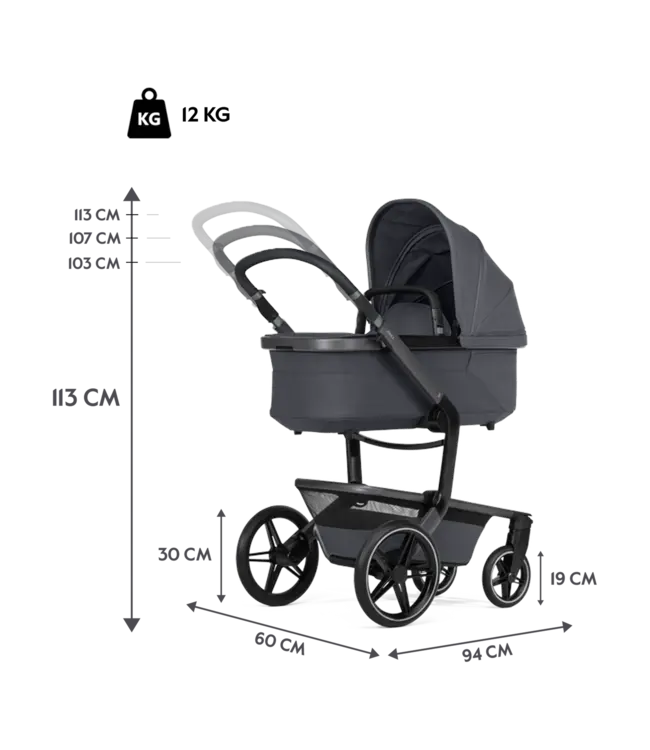 Joolz - DAY 5  stone grey ( mand - onderstel en zitting)