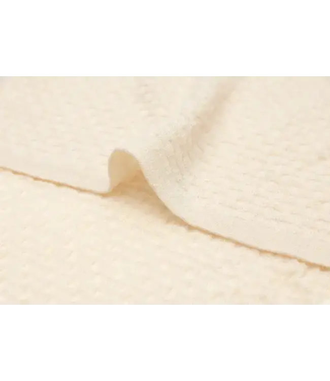 Jollein - Deken Ledikant 100x150cm Weave Knit Merino wool Oatmeal