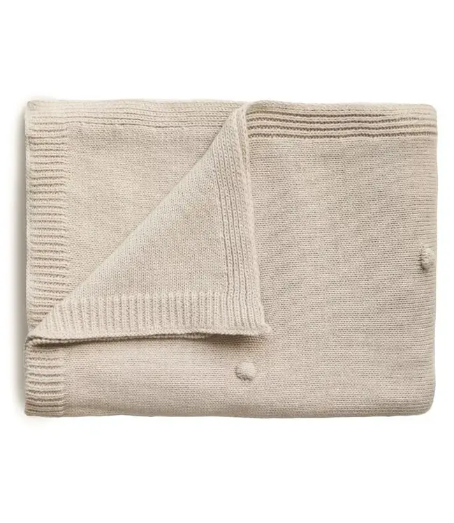 Mushie Mushie - Deken - Textured Dots Off White Melange