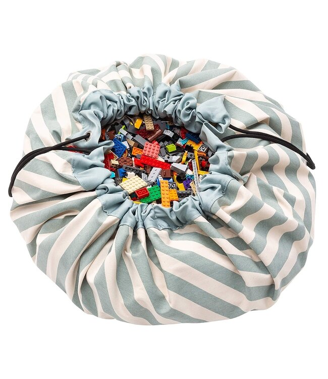 Play & Go - Noomad Stripes Green opbergzak/speeltapijt - 140 cm