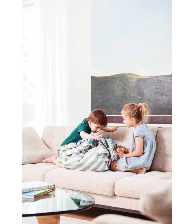 Play & Go - Noomad Stripes Green opbergzak/speeltapijt - 140 cm