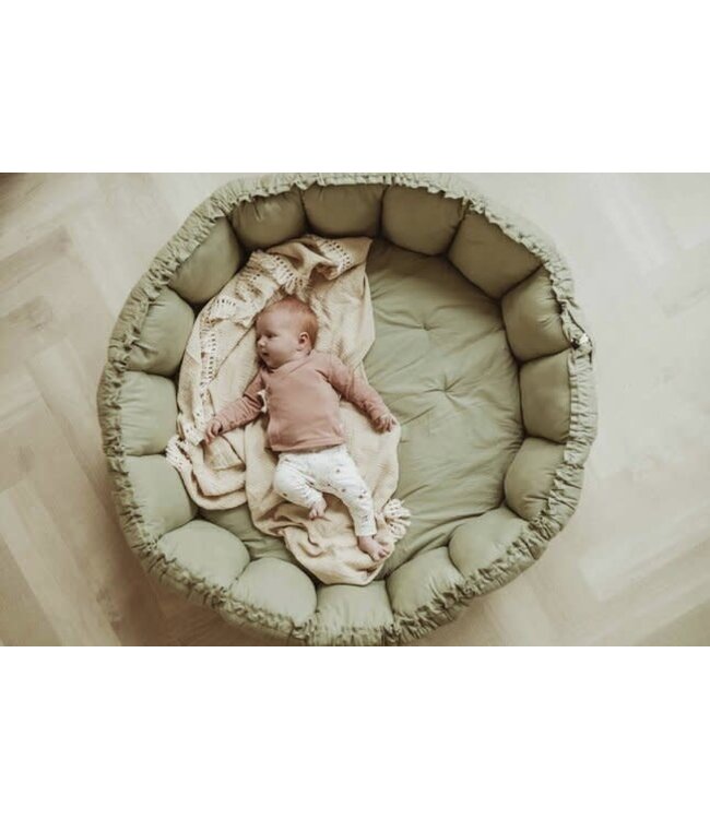 Play & Go - Speeltapijt/Nestje (biologisch katoen) Bloom Meadow green  - 130 cm