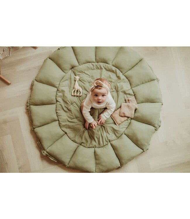 Play & Go - Speeltapijt/Nestje (biologisch katoen) Bloom Meadow green  - 130 cm