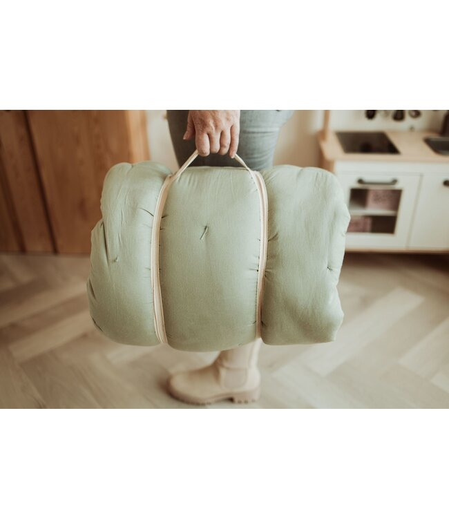 Play & Go - Speeltapijt/Nestje (biologisch katoen) Bloom Meadow green  - 130 cm