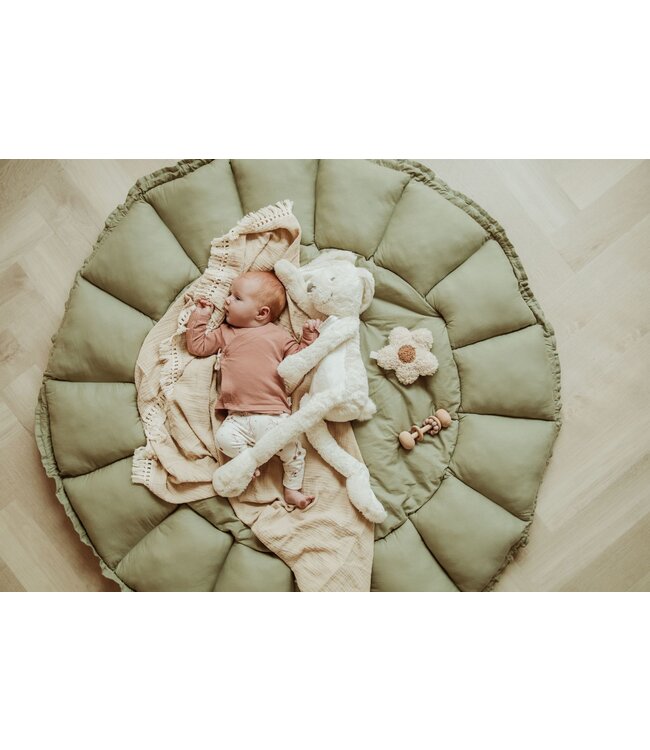 Play & Go - Speeltapijt/Nestje (biologisch katoen) Bloom Meadow green  - 130 cm