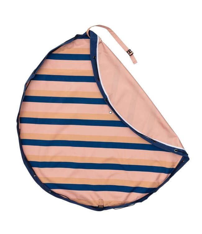 Play & Go - Noomad Outdoor Mokka Stripes Speeltapijt/Opbergzak  - 140 cm