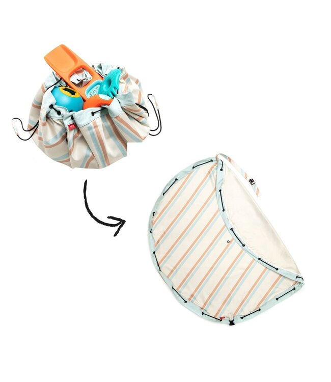 Play & Go - Noomad  Outdoor stripes Speeltapijt/Opbergzak - 140 cm