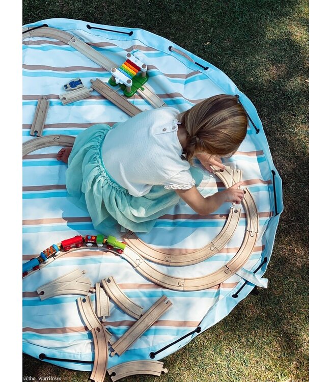Play & Go - Noomad  Outdoor stripes Speeltapijt/Opbergzak - 140 cm