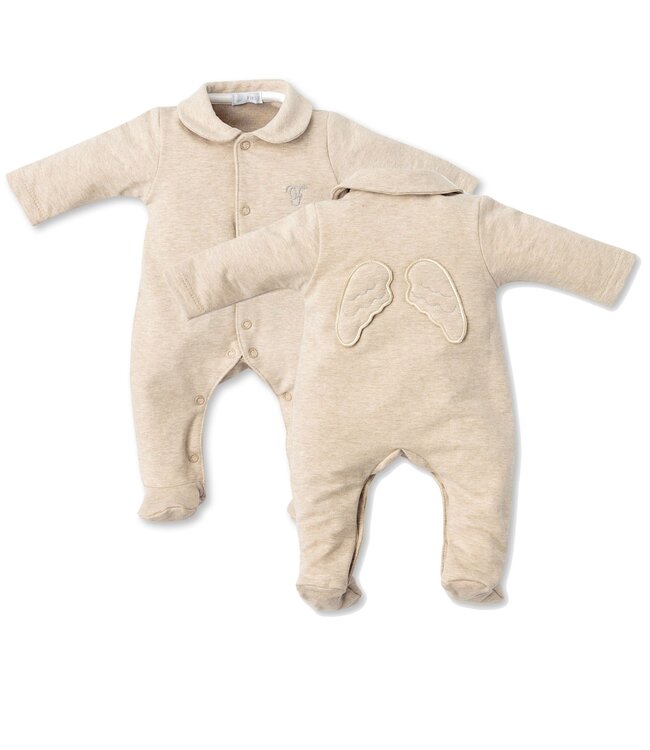 My First collection - Beige rompersuit Angel Wings
