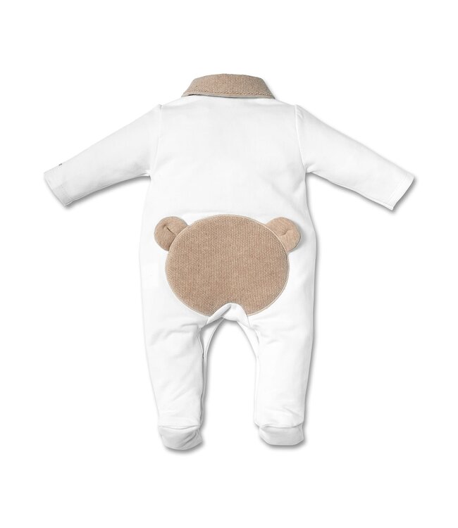 My First collection - Rompersuit First teddy white/beige