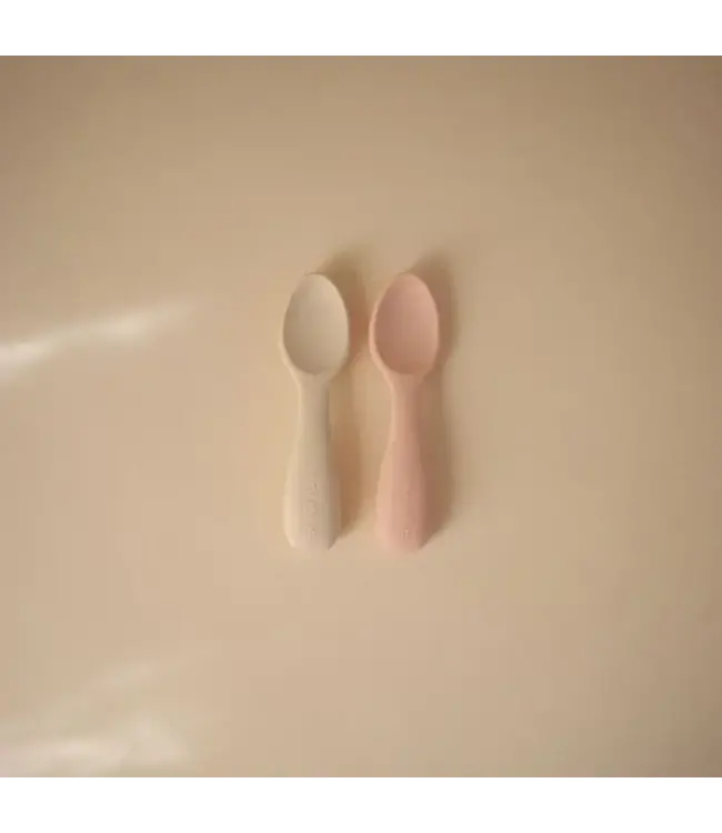 Mushie - Toddler starter spoon Blush/Shifting sand