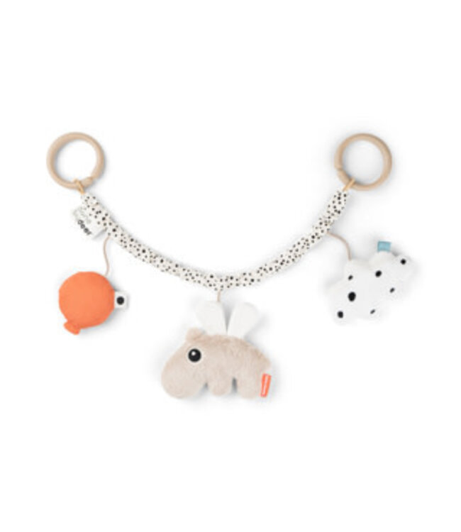 Done by Deer - Pram toy Happy clouds Sand (per 3 pcs)