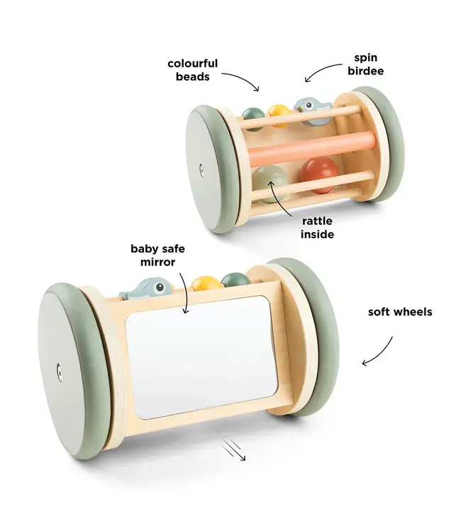 Done by Deer - Rolling activity mirror Birdee Colour mix