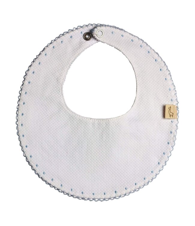 Baby Gi - Round bib with blue dots